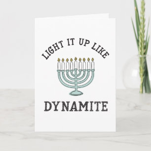 Acenda-o como o Cartão Dynamite Hanukkah