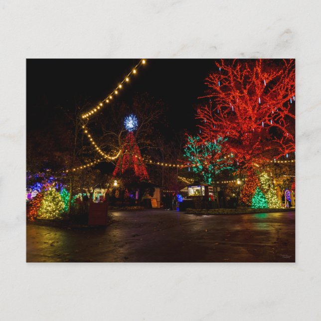 Acenda-O Para O Cartão De Posto De Natal (Frente)