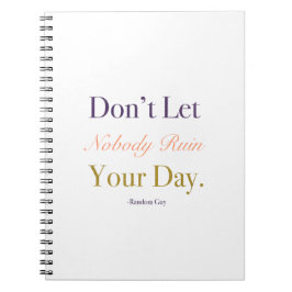 Acento do ouro do caderno do bom dia