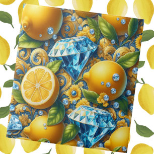 Acentos de Azulejos Exóticos   Limão Mediterrâneo 