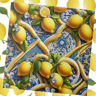 Acentos de Azulejos Exóticos   Limão Mediterrâneo 