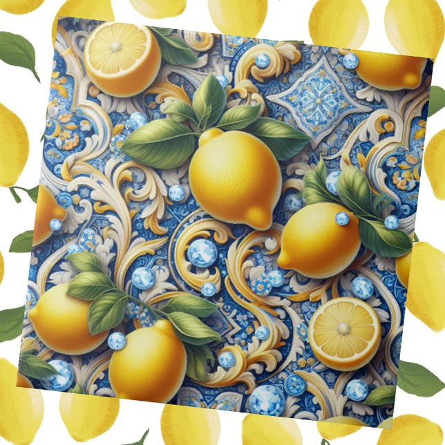 Acentos de Azulejos Exóticos | Limão Mediterrâneo  (Criador carregado)