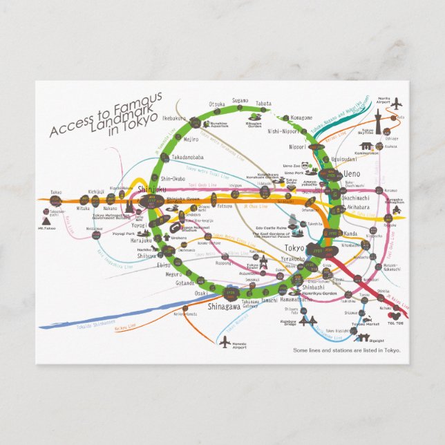 Acesso ao Marco Famoso em Tóquio rev2 Cartão posta (Frente)