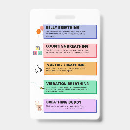 Acessório de técnicas de respiração do Crachá