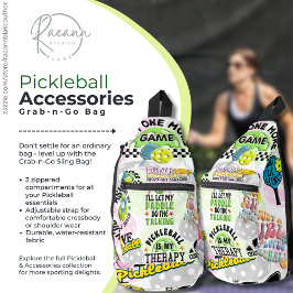 Acessórios de Pickleball Bolsa Sling Grab-n-Go