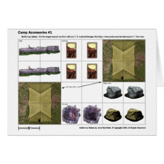 Acessórios do acampamento - cartão simbólico