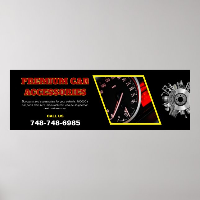 Acessórios para automóveis Poster personalizável e (Frente)