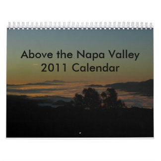 Acima do calendário de Napa Valley