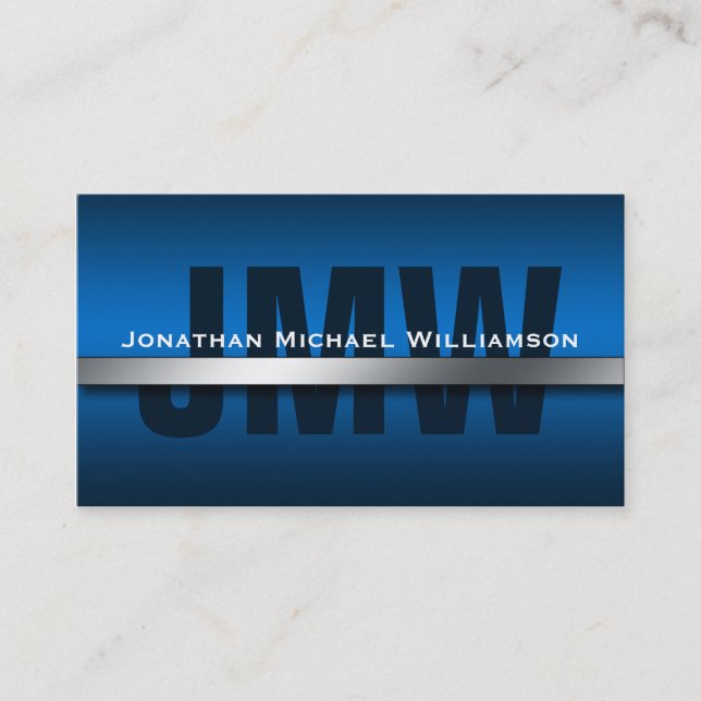 Acima dos cartões de visitas do azul do bar (Frente)