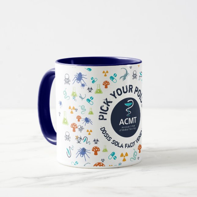 ACMT Escolha sua caneca azul de veneno de café de  (Frente Esquerda)