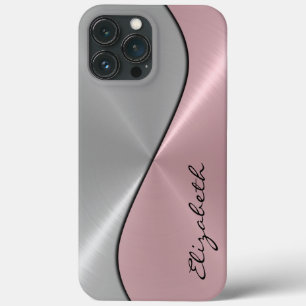 Aço inoxidável, prata e rosa