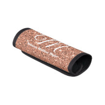Rapariga de Script Glitter Monograma Dourada Elega