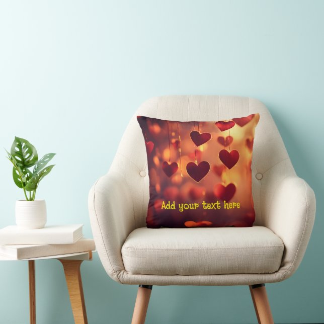 "Aconchegue-se com Amor" almofada – Personalizável (Cadeira)