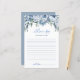 Aconselhamento Azul Floral Dusty para a Noiva (Frente/Verso In Situ)