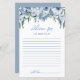 Aconselhamento Azul Floral Dusty para a Noiva (Frente/Verso)