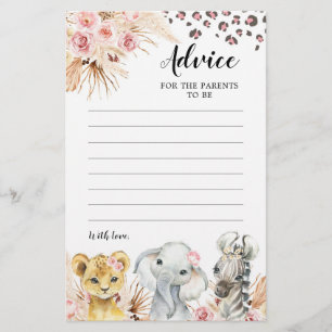 Aconselhamento de Animais do Partido Boho Safari R