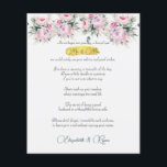 Aconselhamento de Casamento Bem Deseja Peônias Ros<br><div class="desc">Bonito conselho de casamento e lençóis de papel para os seus convidados decorados com adoráveis buquês cor-de-rosa. Que maneira excelente de se lembrar do seu dia especial.</div>