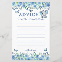 Aconselhamento de Chá de fraldas Azul Elefante Dus