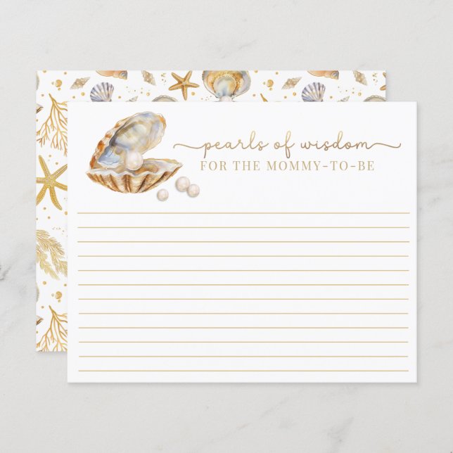 Aconselhamento de Chá de fraldas de Pérolas Pequen (Frente/Verso)