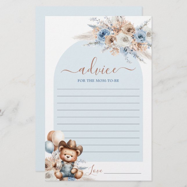 Aconselhamento de Cowboy para que a mãe ficasse co (Frente/Verso)