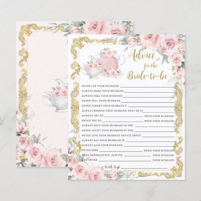 Aconselhamento do Partido do Chá Floral para a Noi (Frente/Verso)