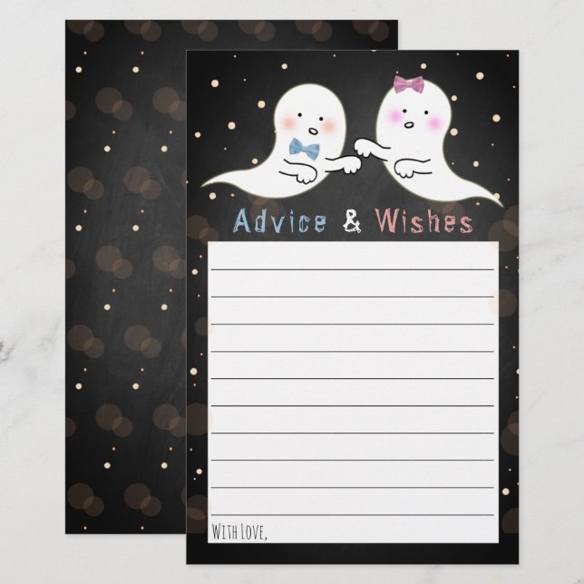 Aconselhamento do Partido Revelação do Sexo do Dia (Frente/Verso)