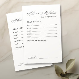 Aconselhamento e desejos de graduação em caligrafi