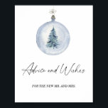 Aconselhamento e desejos de inverno para a Poster<br><div class="desc">Árvore de Natal de Férias de chá de panela nas bolas de Ano Novo. Itens correspondentes disponíveis.</div>