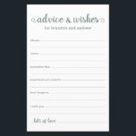 Aconselhamento e Desejos Nuptivos LGBTQ do Eucalip<br><div class="desc">Estas folhas simples, verdes e brancas, modernas, mínimas, escritas à mão com o script LGBTQ Advice & Wish são perfeitas para ter no seu chá de panela, ensaiar janto ou casamento para os convidados preencherem para o casal feliz. As pessoas vão adorar ter as ordens - tornam tão fácil deixar...</div>