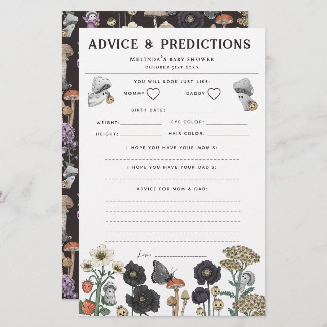 Aconselhamento e previsões sobre o jogo de Chá de  (Frente/Verso)