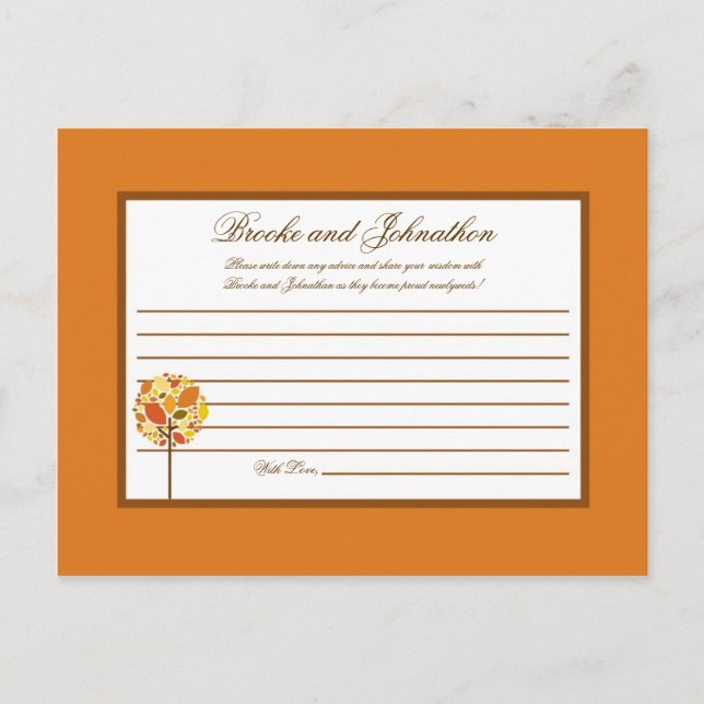 Aconselhamento Escrevível Cartão Moderno de Árvore (Frente)