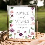 Aconselhamento Floral de Aquarela e Poster de Dese<br><div class="desc">Aconselhamento Floral de Aquarela e Poster de Desejo. Consulte a coleção de cheios aqui: https://www.zazzle.com/collections/elegant_pink_lilac_flowers-119154390657080518</div>