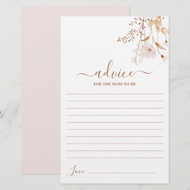 Aconselhamento Floral de Flor de Flor para a Mãe F (Frente/Verso)