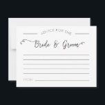Aconselhamento para Cartões de Noiva e de Chão<br><div class="desc">Adicione diversão à sua recepção de casamento e crie memórias adoráveis ao mesmo tempo fazendo seus convidados preencherem cartões de conselho - você pode ter algumas respostas engraçadas ou até algumas dicas de excelente para sua vida como recém-casados!</div>