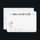 Aconselhamento para Cartões de Noiva | Jardim Botâ<br><div class="desc">Reúna conselhos para a futura noiva com estes cartões doces. Coloque uma pilha na entrada da festa, deixe uma em cada lugar ou passe-a. Nosso design de jarro de mason botânico apresenta flores e folhas em rosa, pêssego e menta, aninhadas em um vidro bonito. Coordena-se com os outros itens e...</div>
