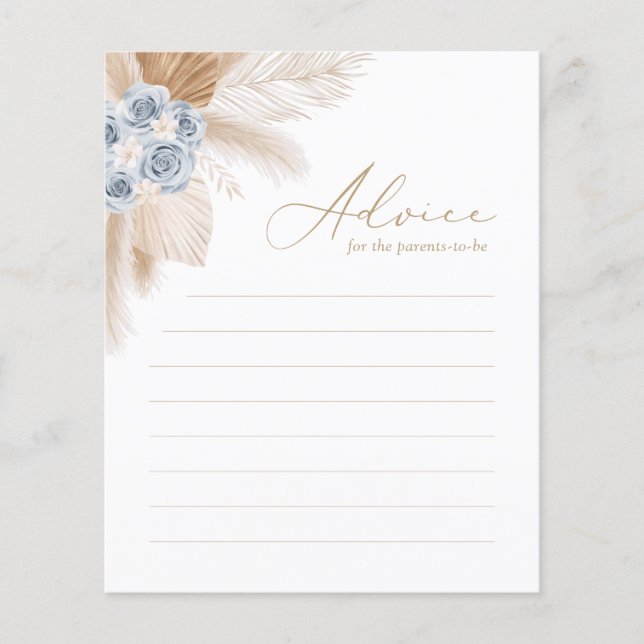 Aconselhamento para Chá de fraldas Boho Pampas Gra (Frente)