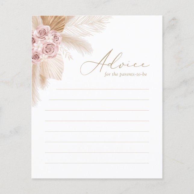 Aconselhamento para Chá de fraldas Boho Pampas Gra (Frente)