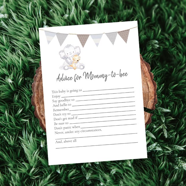 Aconselhamento Para O Cartão De Elefante Para Bebê (Criador carregado)