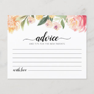 Aconselhamento para o Chá de fraldas da nova placa