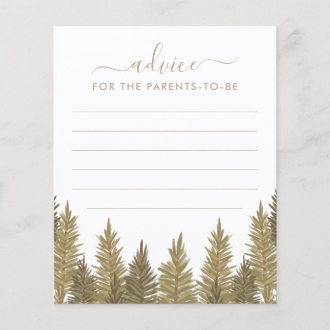 Aconselhamento para o Jogo de Chás de fraldas Wood (Frente)