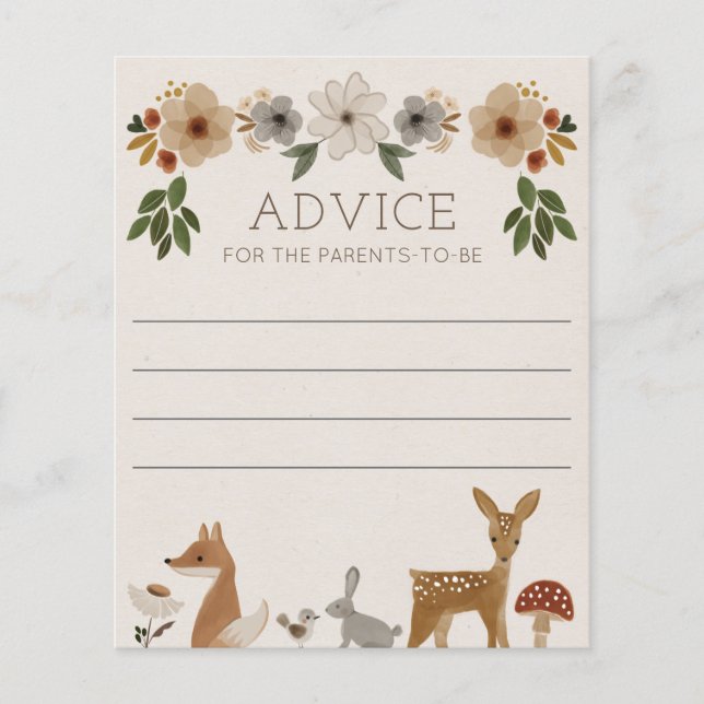 Aconselhamento para o Jogo de Chás de fraldas Wood (Frente)