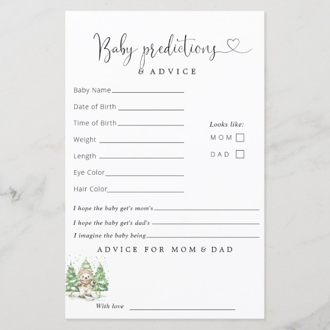 Aconselhamento sobre Esqui em Parênteses de Invern (Frente)