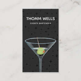 Acontecimentos Bartender Cartão de visita festivo