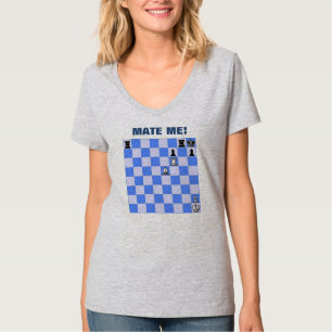 Acople-me t-shirt do motivo da xadrez
