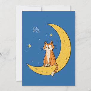 Acordado às 3 da Manhã Desenho Engraçado de Gato n