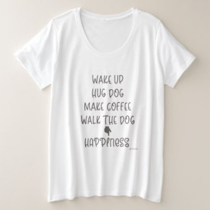Acordar, Cachorro Hug... Felicidade Adora T-shirt 