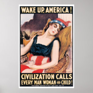 Acorde o poster de América WWI