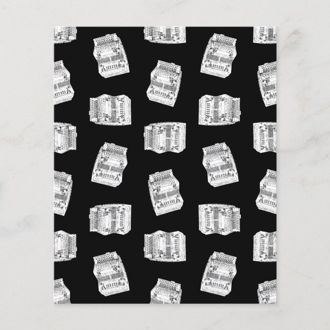 Acordions Antigos Design de Arte Musical Divertida (Frente)