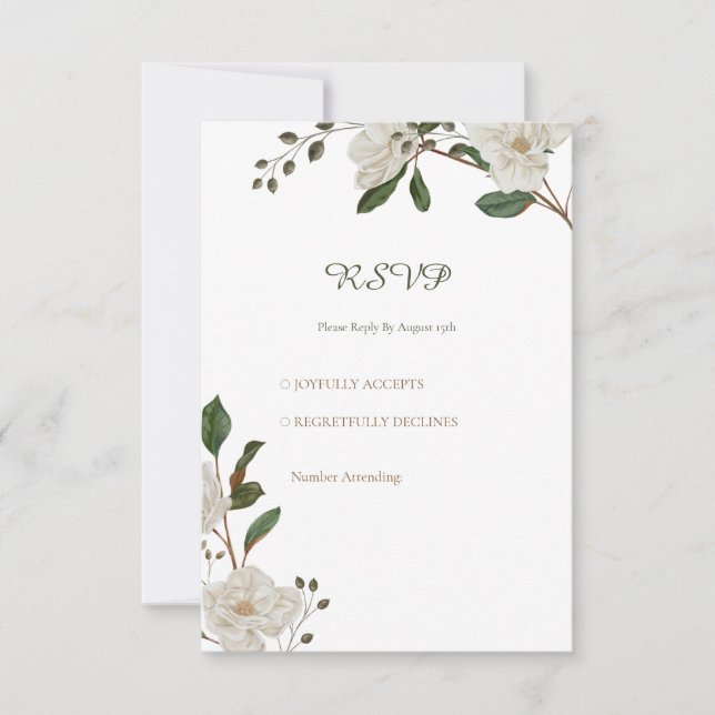 Acordo de cores pastel Cards RSVP de casamento (Frente)