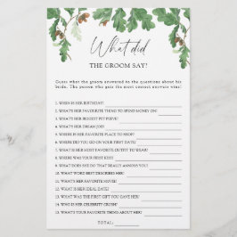 Acorn branch - O que o noivo disse jogo de noiva